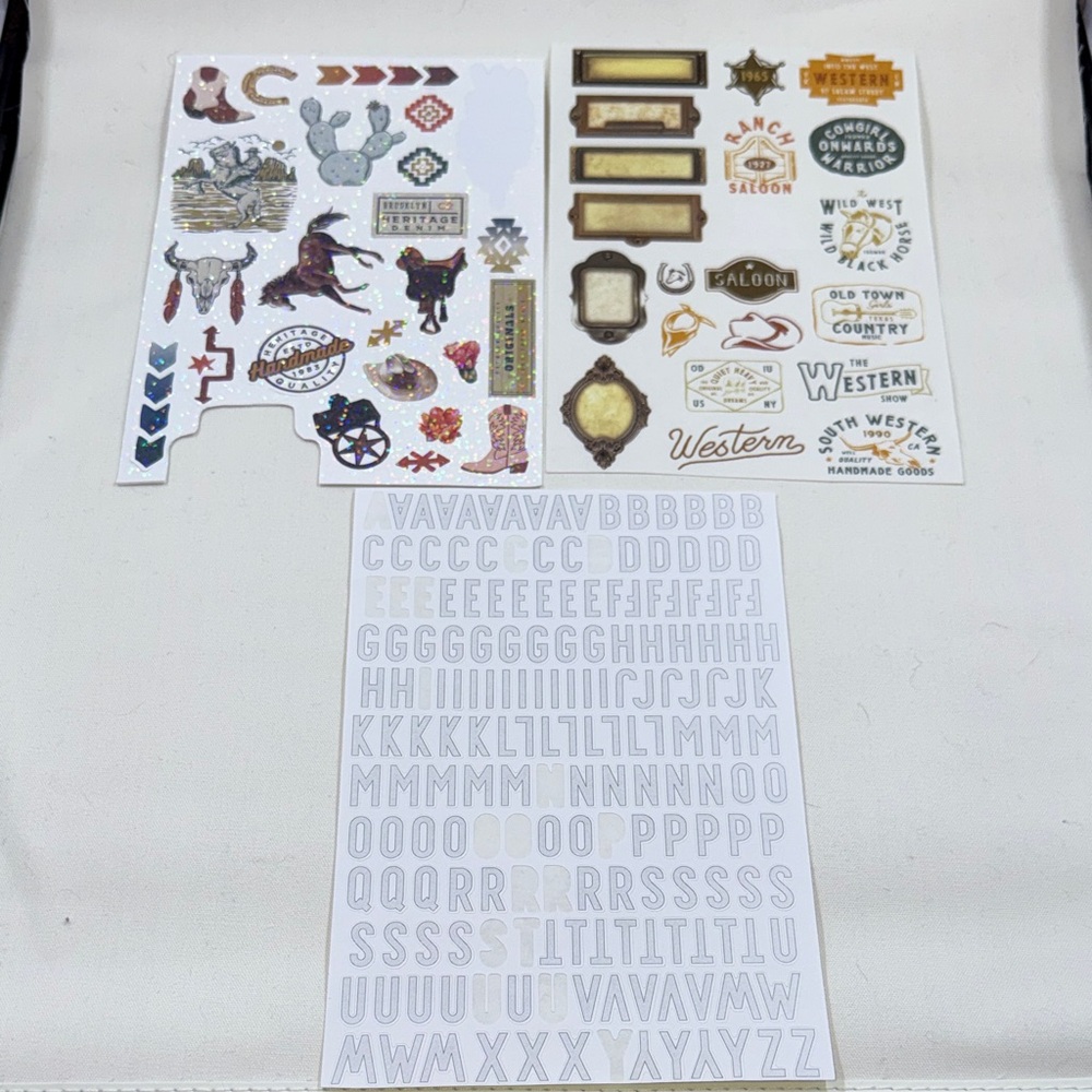 Cocoa Daisy *used Western Cowboy Craft Sticker March Memory Kit - 25+ pcs - Picture 8 of 10